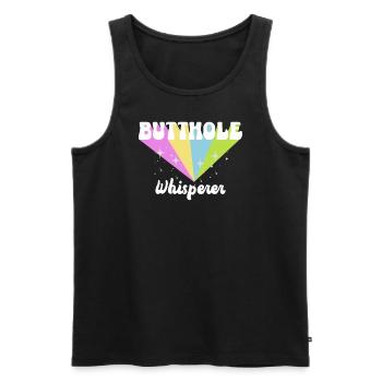 Butthole Whisperer - Men's Premium Organic Tank Top - black - Front - AI Model Male 178 light (178cm)