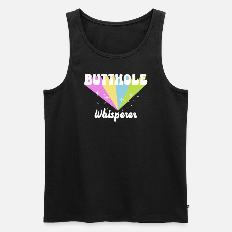 Arschloch-Flüsterer - Männer Premium Bio Tank Top - Schwarz