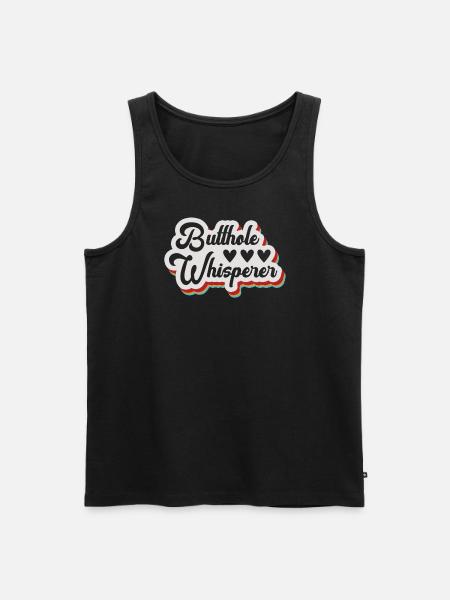 Butthole Whisperer - Men's Premium Organic Tank Top - black