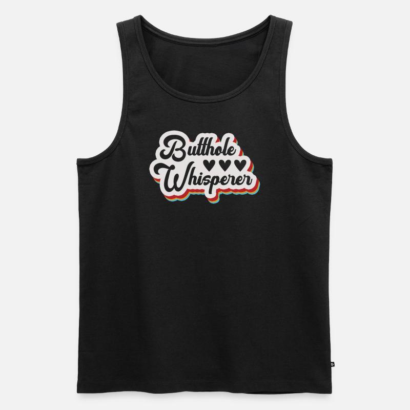 Arschloch-Flüsterer - Männer Premium Bio Tank Top - Schwarz