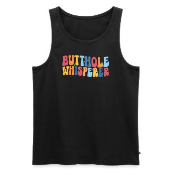 Arschloch-Flüsterer - Männer Premium Bio Tank Top - Schwarz - Vorne - AI Model Male 178 light (178cm)