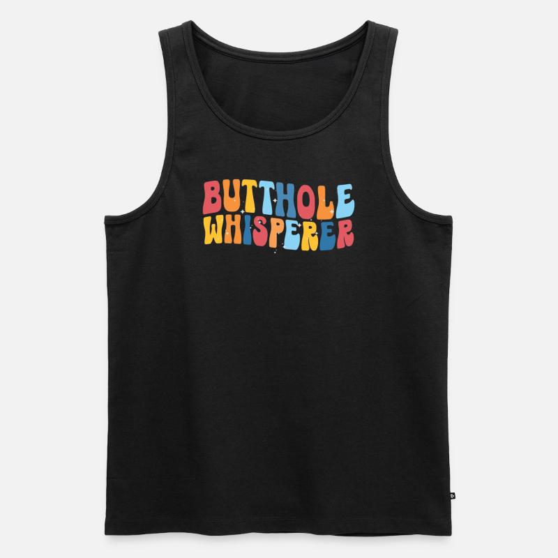 Arschloch-Flüsterer - Männer Premium Bio Tank Top - Schwarz
