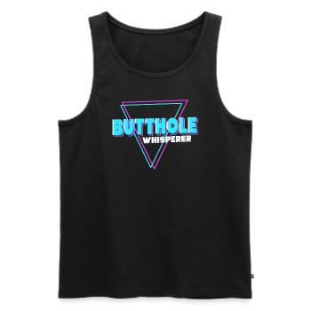 Butthole Whisperer - Men's Premium Organic Tank Top - black - Front - AI Model Male 178 light (178cm)