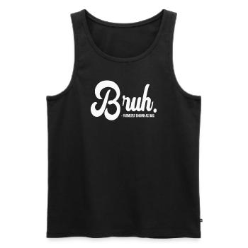 Bruh, früher bekannt als Papa - Männer Premium Bio Tank Top - Schwarz - Vorne - AI Model Male 178 light (178cm)