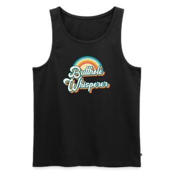 Arschloch-Flüsterer - Männer Premium Bio Tank Top - Schwarz - Vorne - AI Model Male 178 light (178cm)