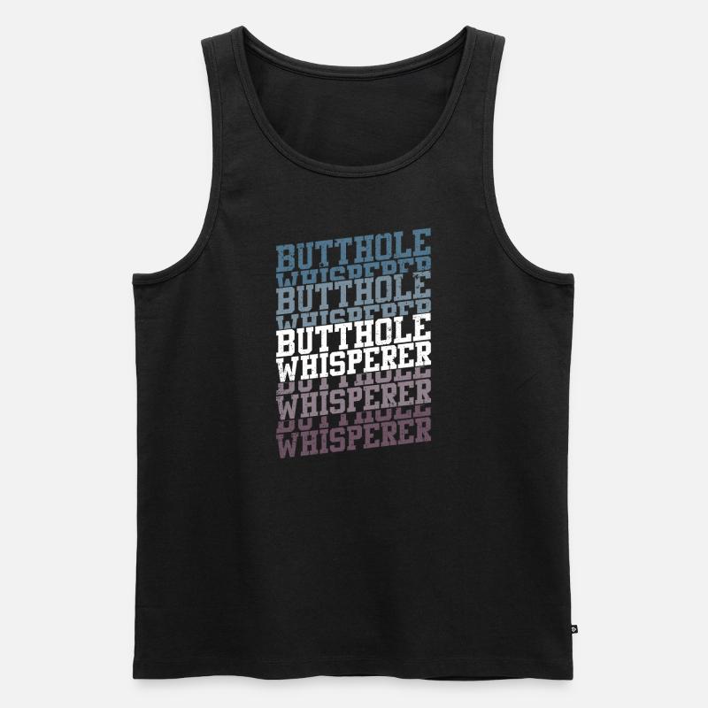 Arschloch-Flüsterer - Männer Premium Bio Tank Top - Schwarz