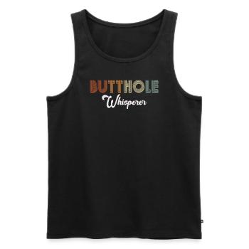 Arschloch-Flüsterer - Männer Premium Bio Tank Top - Schwarz - Vorne - AI Model Male 178 light (178cm)