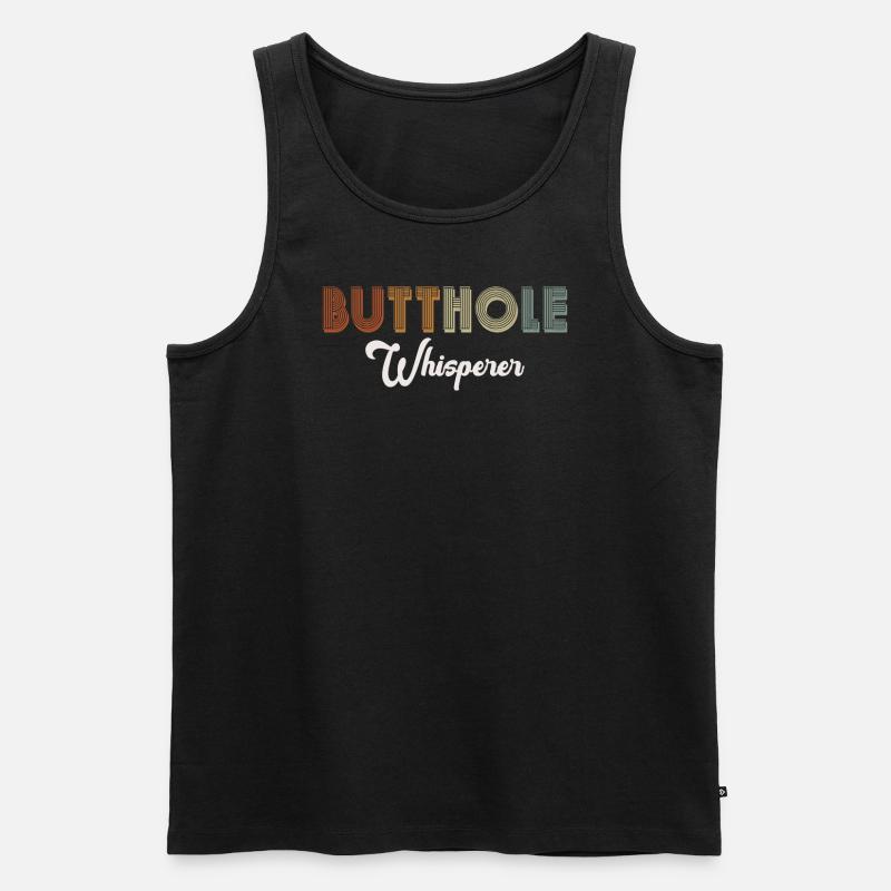 Arschloch-Flüsterer - Männer Premium Bio Tank Top - Schwarz