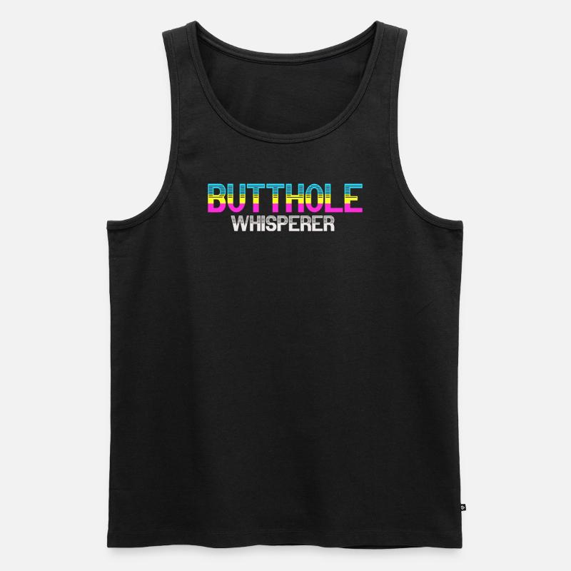 Arschloch-Flüsterer - Männer Premium Bio Tank Top - Schwarz