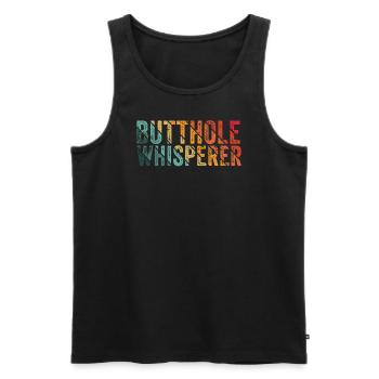 Arschloch-Flüsterer - Männer Premium Bio Tank Top - Schwarz - Vorne - AI Model Male 178 light (178cm)