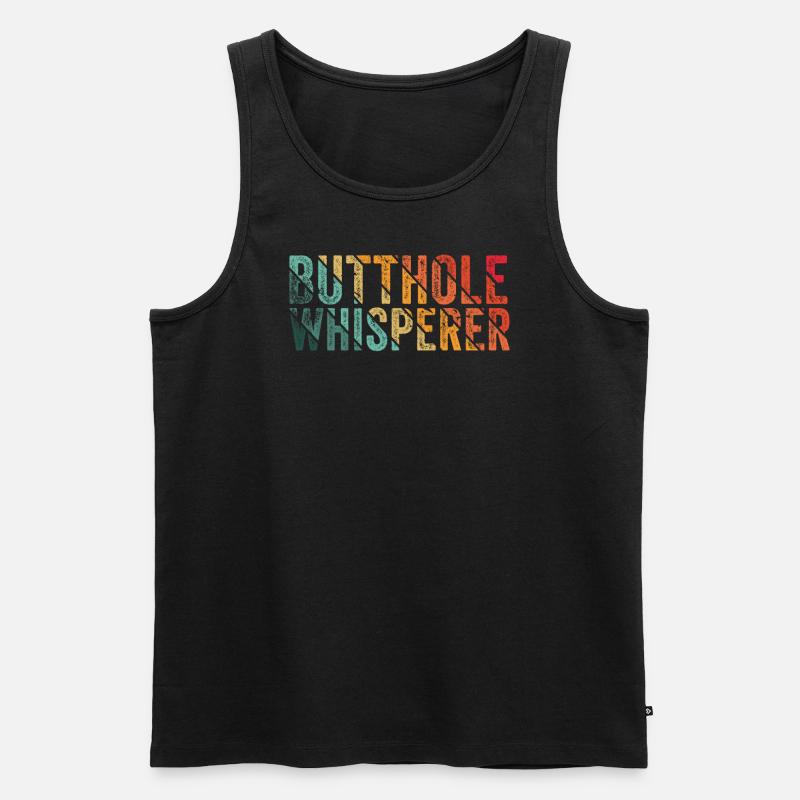 Arschloch-Flüsterer - Männer Premium Bio Tank Top - Schwarz