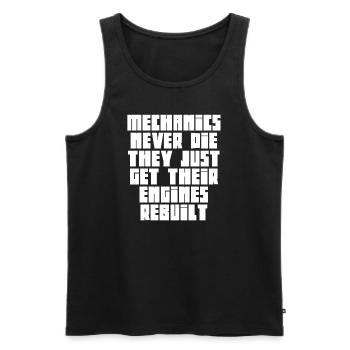 Mechaniker sterben nie Auto-Enthusiast - Männer Premium Bio Tank Top - Schwarz - Vorne - Michal (187cm)