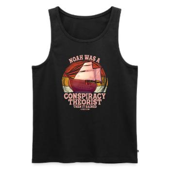 Noah war ein Verschwörungstheoretiker und der - Männer Premium Bio Tank Top - Schwarz - Vorne - Michal (187cm)