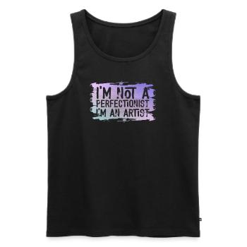 I'm Not A Perfectionist I'm An Artist - Men's Premium Organic Tank Top - black - Front - Michal (187cm)