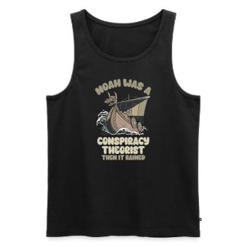 Noah war ein Verschwörungstheoretiker und der - Männer Premium Bio Tank Top - Schwarz - Vorne - Michal (187cm)