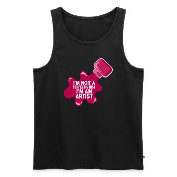 I'm Not A Perfectionist I'm An Artist - Men's Premium Organic Tank Top - black - Front - Michal (187cm)