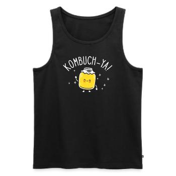 Kombucha-Ya Kombucha-Liebhaber-Spaß-Design - Männer Premium Bio Tank Top - Schwarz - Vorne - AI Model Male 178 light (178cm)