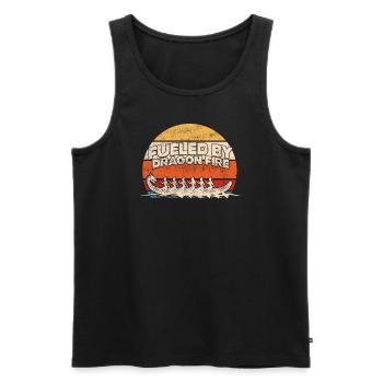 Fueled By Dragon Fire Dragon Boat - Men's Premium Organic Tank Top - black - Front - AI Model Male 178 light (178cm)