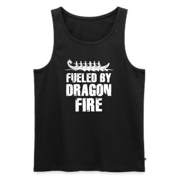 Fueled By Dragon Fire Dragon Boat - Men's Premium Organic Tank Top - black - Front - AI Model Male 178 light (178cm)
