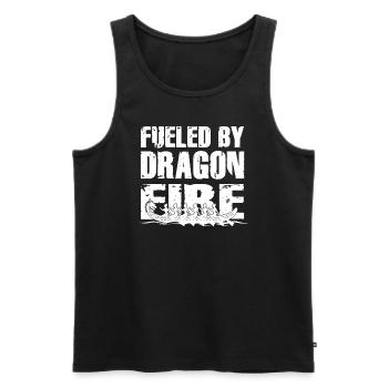 Fueled By Dragon Fire Dragon Boat - Men's Premium Organic Tank Top - black - Front - AI Model Male 178 light (178cm)
