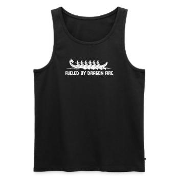Angetrieben von Drachenfeuer-Drachenboot - Männer Premium Bio Tank Top - Schwarz - Vorne - Michal (187cm)