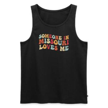 Someone In Missouri Loves Me - Men's Premium Organic Tank Top - black - Front - AI Model Male 178 light (178cm)