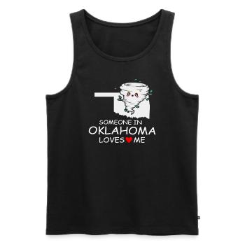 Someone In Oklahoma Loves Me - Men's Premium Organic Tank Top - black - Front - Michal (187cm)