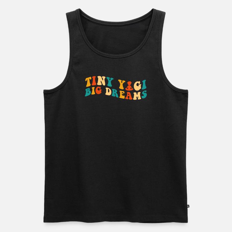 Tiny Yogi Big Dreams Meditation - Männer Premium Bio Tank Top - Schwarz
