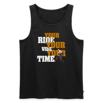 Your Ride Your Vibe Your Time - Men's Premium Organic Tank Top - black - Front - AI Model Male 178 light (178cm)