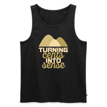 Old Coins New Adventures Numismatics - Men's Premium Organic Tank Top - black - Front - Michal (187cm)