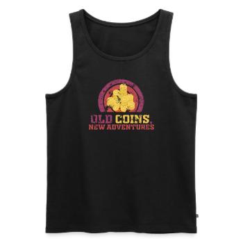 Old Coins New Adventures Numismatics - Men's Premium Organic Tank Top - black - Front - Michal (187cm)