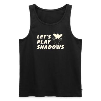 Let's Play Shadows Shadow Puppetry - Men's Premium Organic Tank Top - black - Front - Michal (187cm)