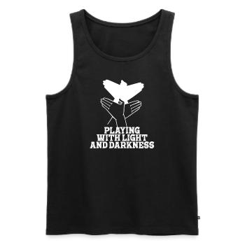 Playing With Light And Darkness Shadow - Men's Premium Organic Tank Top - black - Front - Michal (187cm)