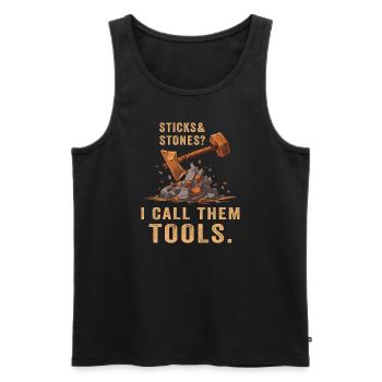Arnis Eskrima Kali Philippinische Kunst - Männer Premium Bio Tank Top - Schwarz - Vorne - AI Model Male 178 light (178cm)