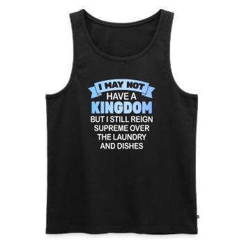 Herrschaft über Wäsche und Geschirr Hausfrau - Männer Premium Bio Tank Top - Schwarz - Vorne - AI Model Male 178 light (178cm)