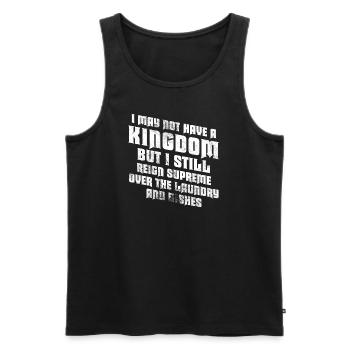 Herrschaft über Wäsche und Geschirr Hausfrau - Männer Premium Bio Tank Top - Schwarz - Vorne - AI Model Male 178 light (178cm)