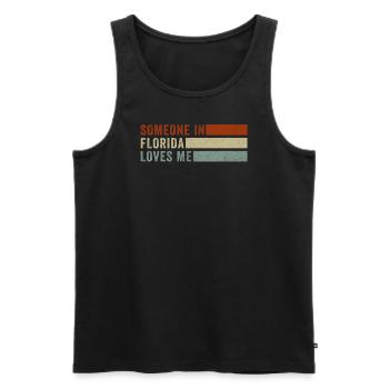 Jemand in Florida liebt mich - Männer Premium Bio Tank Top - Schwarz - Vorne - Michal (187cm)