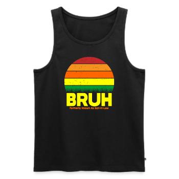 Retro Bruh Formerly Known As Son-In-Law - Men's Premium Organic Tank Top - black - Front - Michal (187cm)