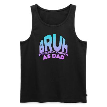 Bruh, früher bekannt als Papa - Männer Premium Bio Tank Top - Schwarz - Vorne - AI Model Male 178 light (178cm)