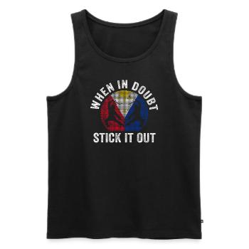 Arnis Eskrima Kali Filipino FMA - Men's Premium Organic Tank Top - black - Front - Michal (187cm)