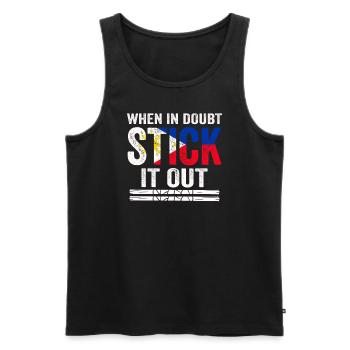 Arnis Eskrima Kali Filipino FMA - Men's Premium Organic Tank Top - black - Front - Michal (187cm)