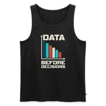 Daten vor Entscheidungsdaten oder nicht - Männer Premium Bio Tank Top - Schwarz - Vorne - AI Model Male 178 light (178cm)