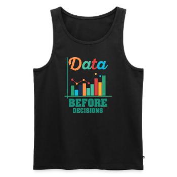 Daten oder es ist nicht passiert für Studenten - Männer Premium Bio Tank Top - Schwarz - Vorne - AI Model Male 178 light (178cm)