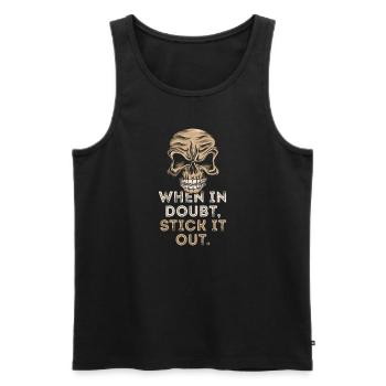 Arnis Eskrima Kali Philippinischer FMA Stick - Männer Premium Bio Tank Top - Schwarz - Vorne - Michal (187cm)