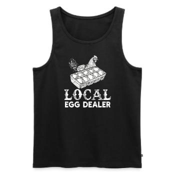 Lokaler Eierhändler Hühnerbesitzer Züchter - Männer Premium Bio Tank Top - Schwarz - Vorne - Michal (187cm)