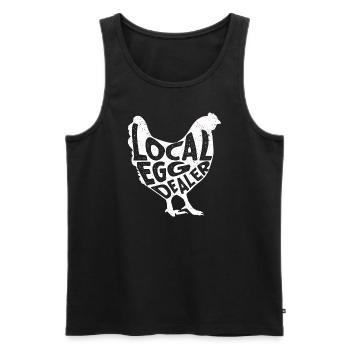 Lokaler Eierhändler Hühnerbesitzer Züchter - Männer Premium Bio Tank Top - Schwarz - Vorne - Michal (187cm)