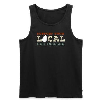 Lokaler Eierhändler Hühnerbesitzer Züchter - Männer Premium Bio Tank Top - Schwarz - Vorne - Michal (187cm)