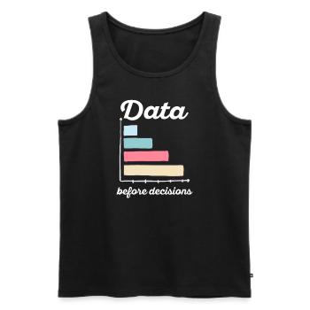Daten oder es ist nicht passiert für Studenten - Männer Premium Bio Tank Top - Schwarz - Vorne - AI Model Male 178 light (178cm)