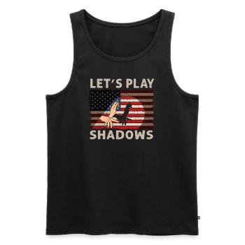 Shadow Puppetry Puppet Show Art - Men's Premium Organic Tank Top - black - Front - AI Model Male 178 light (178cm)