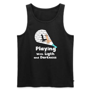 Shadow Puppetry Theater Show Art - Men's Premium Organic Tank Top - black - Front - Michal (187cm)
